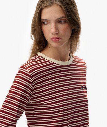 Essential Logo Stripe Langarmshirt Image 2