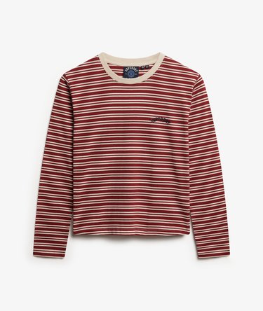Essential Logo Stripe Langarmshirt Image 6