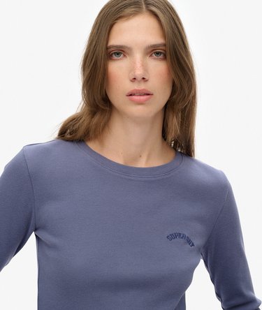 Athletic Essentials Logo Garment Dyed Ribbed Top Image 4