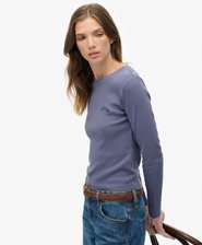 Athletic Essentials Logo Garment Dyed Ribbed Top