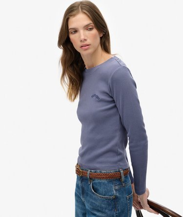 Athletic Essentials Logo Garment Dyed Ribbed Top Image 2