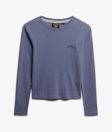 Athletic Essentials Logo Garment Dyed Ribbed Top Image 6