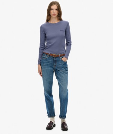 Athletic Essentials Logo Garment Dyed Ribbed Top Image 3