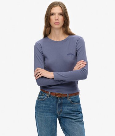Athletic Essentials Logo Garment Dyed Ribbed Top Image 1