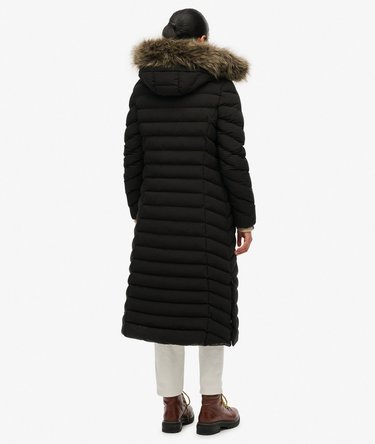 Fuji Faux Fur Hooded Longline Image 5