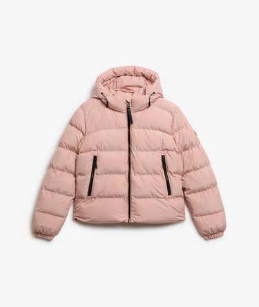 Hooded Sports Puffer Jacket Image 7