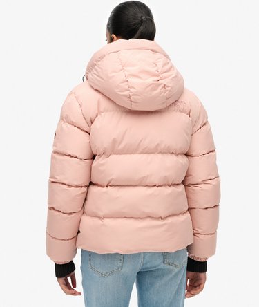 Hooded Sports Puffer Jacket Image 5