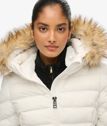 Fuji Faux Fur Hood Padded Jacket Image 4