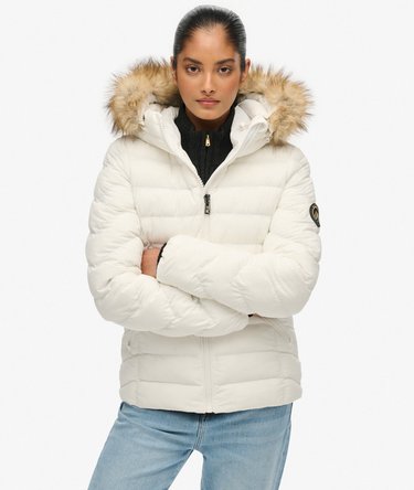 Fuji Faux Fur Hood Padded Jacket Image 6