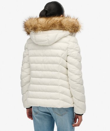 Fuji Faux Fur Hood Padded Jacket Image 5