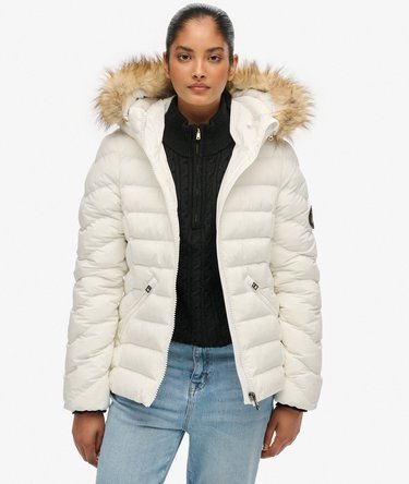Fuji Faux Fur Hood Padded Jacket Image 1