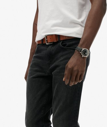 Vintage slimfit jeans van biologisch katoen met rechte pijpen Image 2