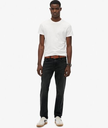 Vintage slimfit jeans van biologisch katoen met rechte pijpen Image 1