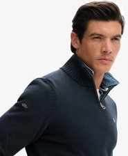 Cotton Half Zip Knit Jumper