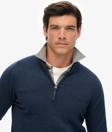 Essentials Cotton Half Zip Jumper Image 4
