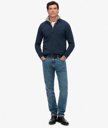 Essentials Cotton Half Zip Jumper Image 3