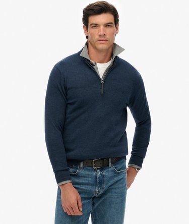 Essentials Cotton Half Zip Jumper Image 1