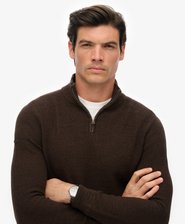 Cotton Texture Half-Zip Jumper