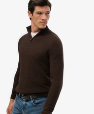 Pull texturé en coton à col camionneur