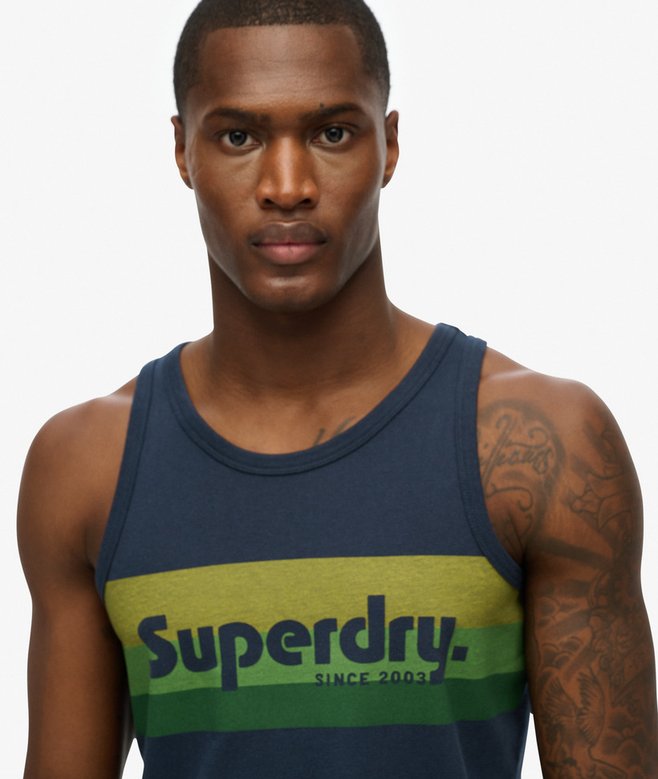 Cali Striped Logo Vest