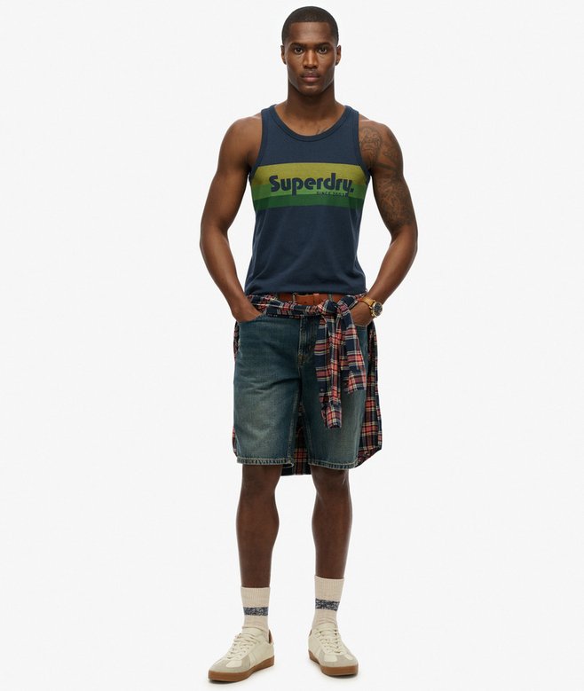 Cali Striped Logo Vest