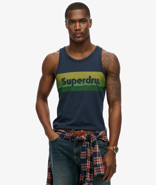 Cali Striped Logo Vest