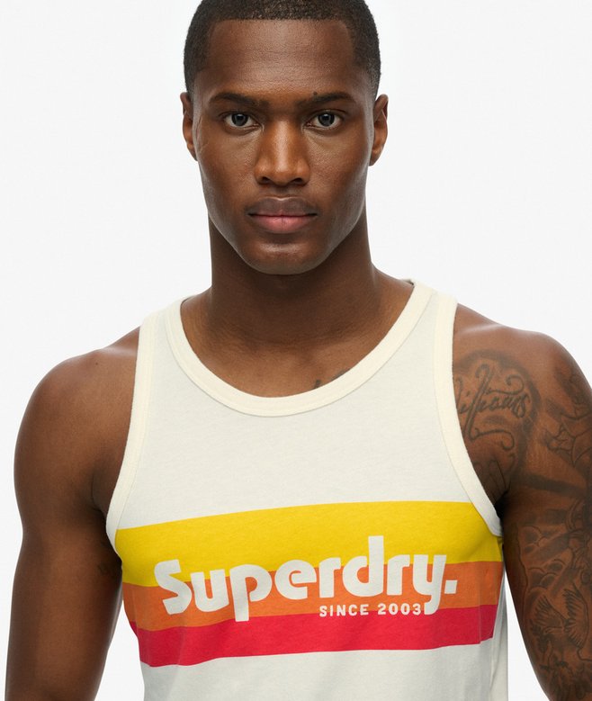 Cali Striped Logo Vest