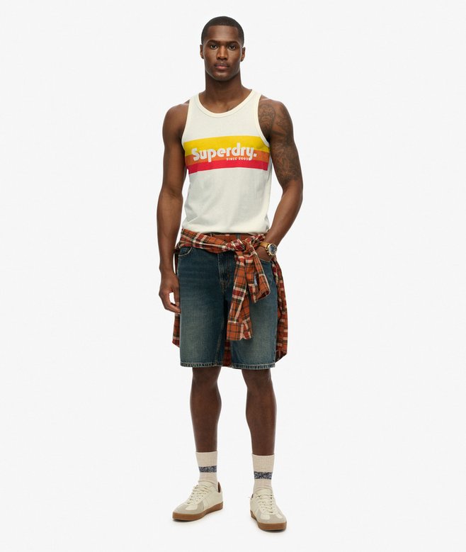 Cali Striped Logo Vest