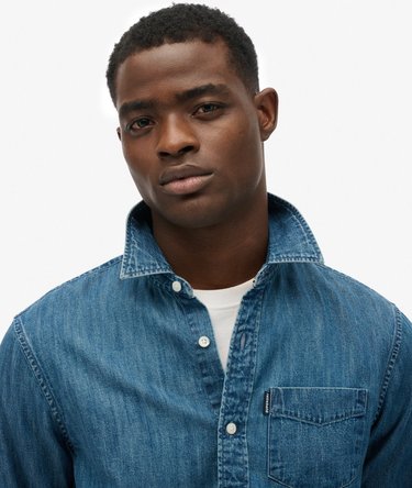 Essential Long Sleeve Denim Shirt Image 4