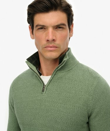 Cotton Texture Half-Zip Jumper Image 4