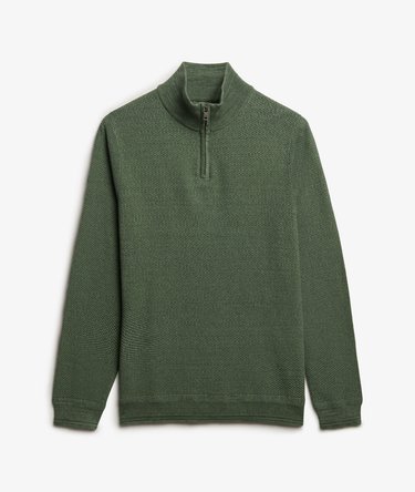 Cotton Texture Half-Zip Jumper Image 6