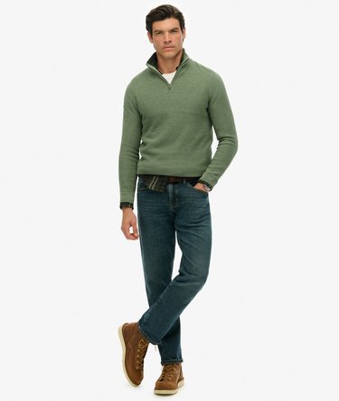 Cotton Texture Half-Zip Jumper Image 3