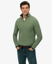 Cotton Texture Half-Zip Jumper