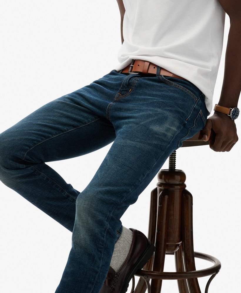 mens Vintage Skinny Jeans in Yokohama Dark Blue | Superdry US