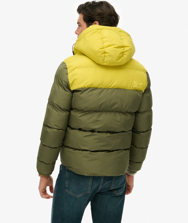 Colourblock Hooded Puffer Jacket