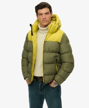 Colourblock Hooded Puffer Jacket
