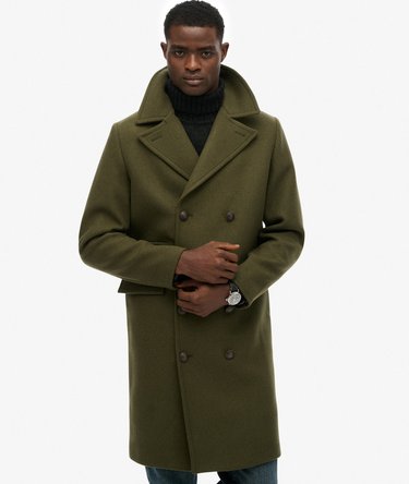 The Merchant Store - Wool Blend Long Coat Image 1