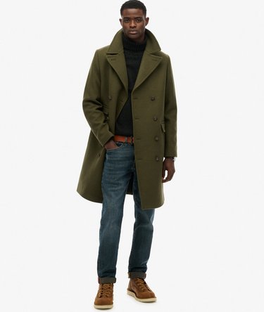 The Merchant Store - Wool Blend Long Coat Image 3