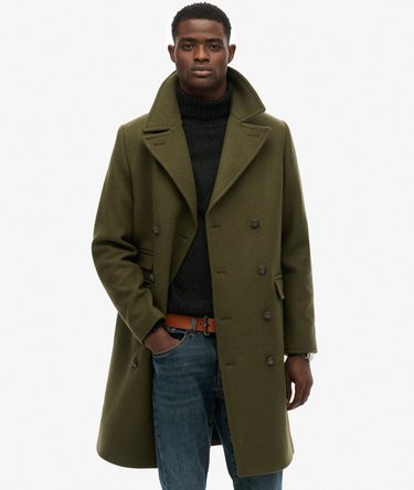 The Merchant Store - Wool Blend Long Coat Image 2