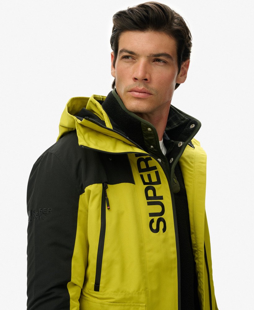mens Colour Block Windbreaker Jacket in Wax Yellow | Superdry US