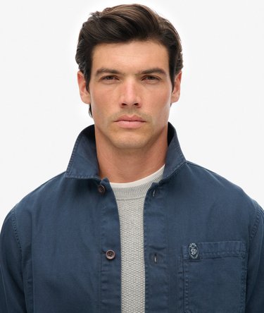 The Merchant Store- Linen-blend Overshirt Image 4