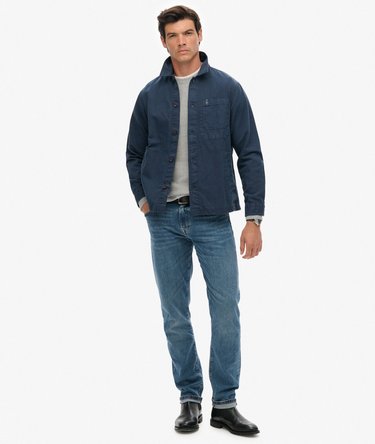 The Merchant Store- Linen-blend Overshirt Image 3