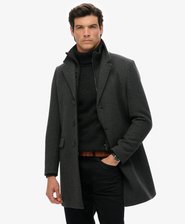 Manteau D'Hiver Homme Long En Gabardine - Coupe Ajustée, Chaud Et Élégant - Pour Mi-Saison Et Hiver