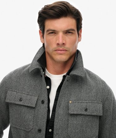Merchant Herringbone Overshirt Image 4