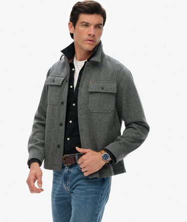 Merchant Herringbone Overshirt Image 2