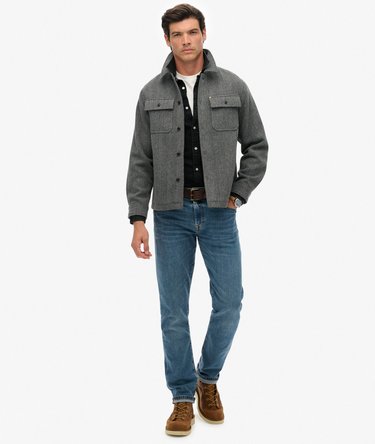 Merchant Herringbone Overshirt Image 3
