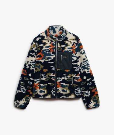 Printed Zip Through Fleece Image 6