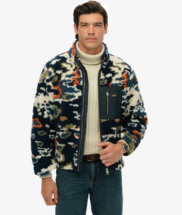 Printed Zip Through Fleece Image 1