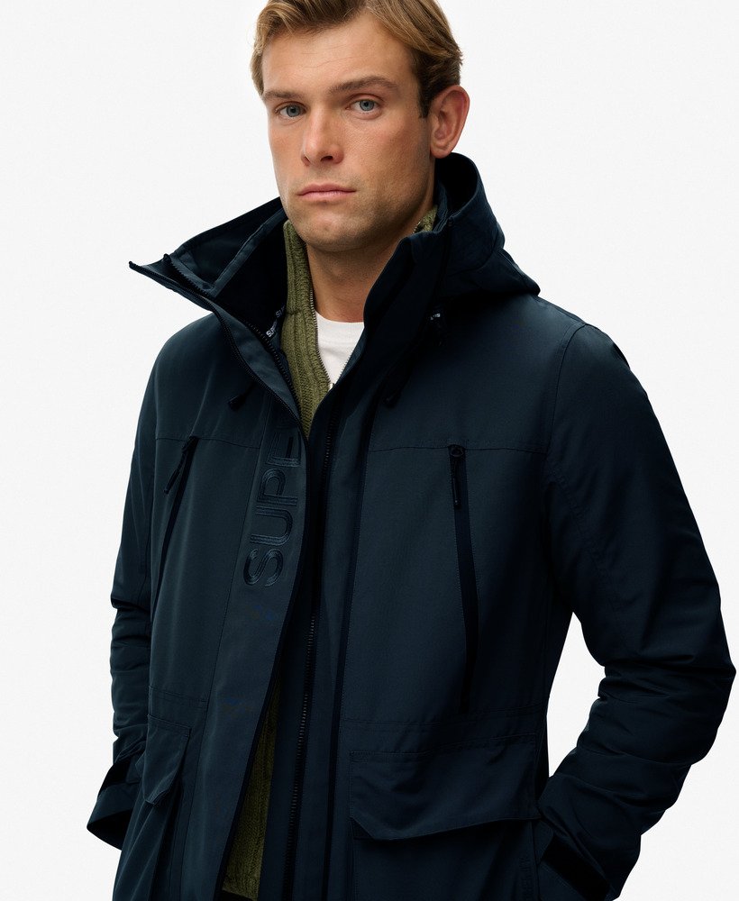 mens Colour Block Windbreaker Jacket in BLUE GRAPHITE | Superdry UK