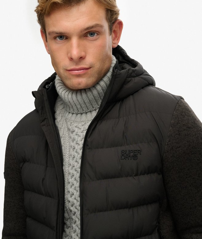 Hooded Storm Knit Hybrid Jacket